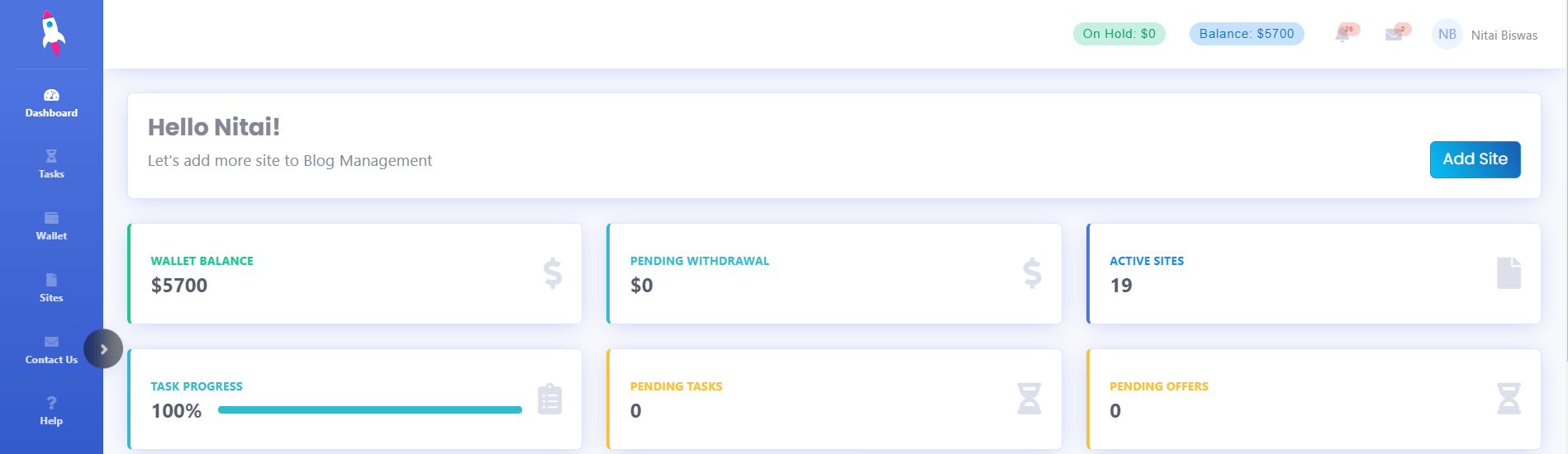 BM Dashboard Screenshot